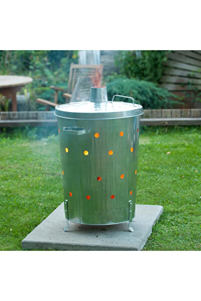 Nature Αποτεφρωτήρας κήπου, 46x72 cm, γαλβανισμένος χάλυβας, στρογγυλός