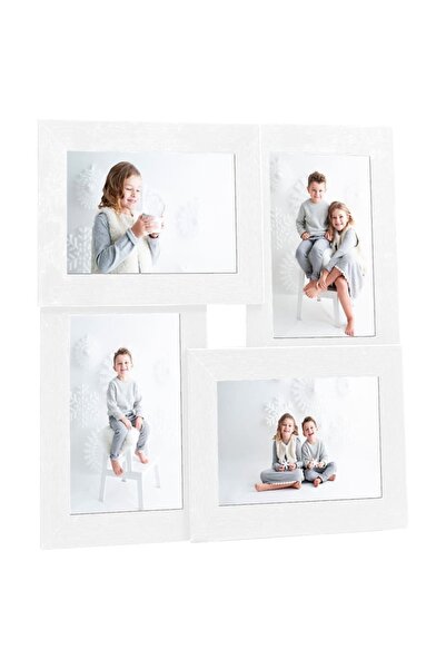 Concept Κορνίζα κολάζ, λευκή, 4x (10x15 εκ.) φωτογραφίες, MDF