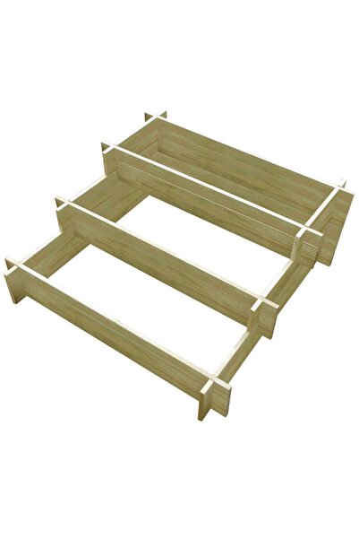 Concept Γλάστρα 3 επιπέδων, 90 x 90 x 35 cm, από επεξεργασμένο ξύλο