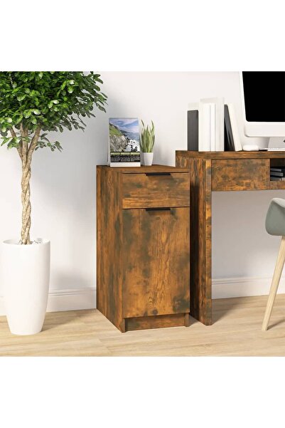 Concept Dulap de birou, stejar fumuriu, 33,5x50x75 cm, lemn prelucrat