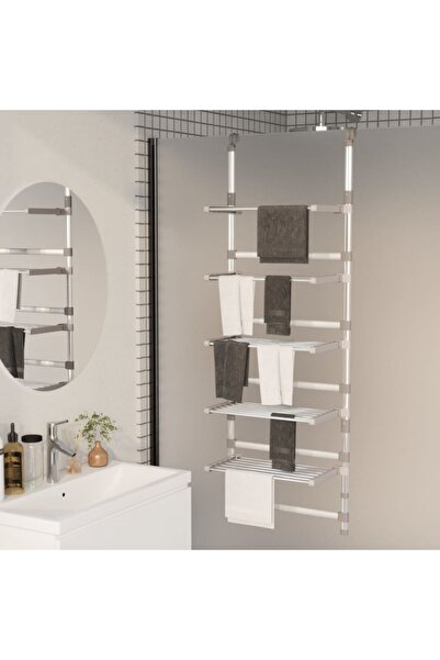 Concept Κρεμαστή κρεμάστρα ρούχων, 5 επίπεδα, αλουμινίου