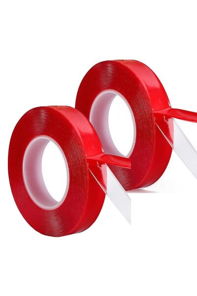 iPechStore 2 ADET Çift Taraflı Bant Silikon, Yapışkanlı Şeffaf Bant, Güçlü Tutuş, Çift taraflı süper