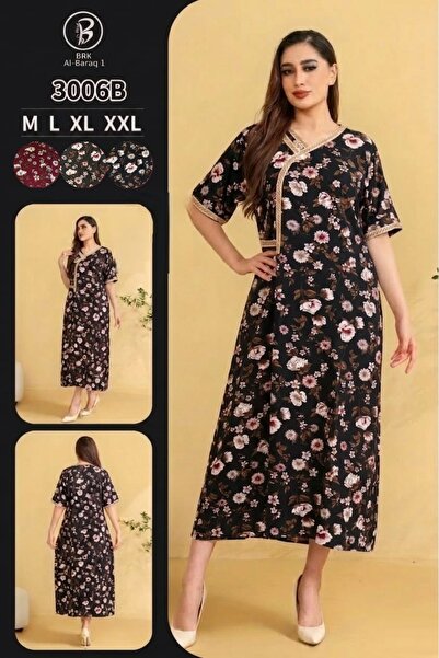 BRK Nightgown women's soft cotton nightgown special short sleeve