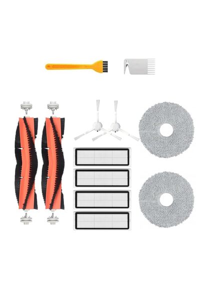 robotyedek , S10 (S10T Değil) Xiaomi Uyumlu Yedek Fırça Hepa Filtre Mop Seti-...