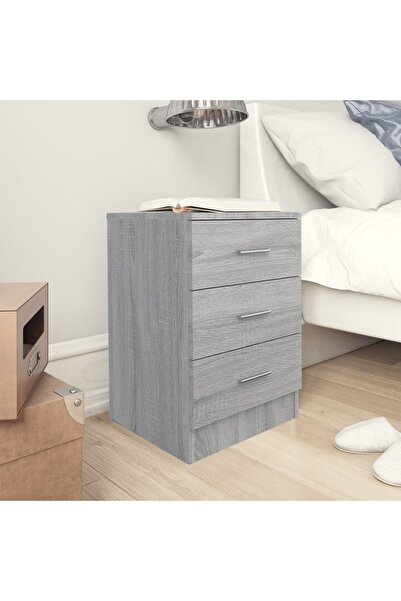 Concept Noptieră, gri sonoma, 38x35x56 cm, lemn prelucrat