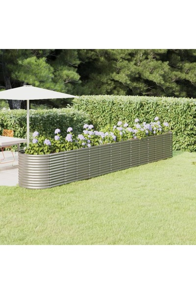 Concept Jardinieră argintiu 512x80x68 cm oțel vopsit electrostatic