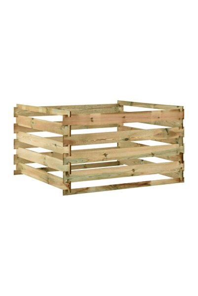 Concept Compostor de grădină din șipci 120x120x70 cm lemn de pin tratat