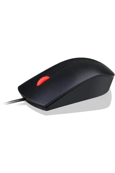 LENOVO 5266214 Fare, 3 Düğmeli, Kablolu USB, Siyah