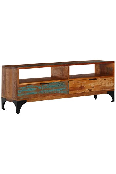 Concept Comodă TV, 118 x 35 x 45 cm, lemn masiv reciclat