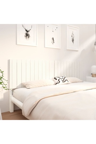 Concept Tăblie de pat, alb, 205,5x4x100 cm, lemn masiv de pin