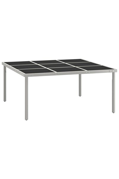 Concept Masă de grădină, 170x170x74,5 cm, oțel și sticlă