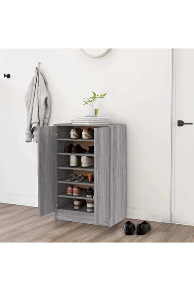 Concept Pantofar, gri sonoma, 60x35x92 cm, lemn prelucrat