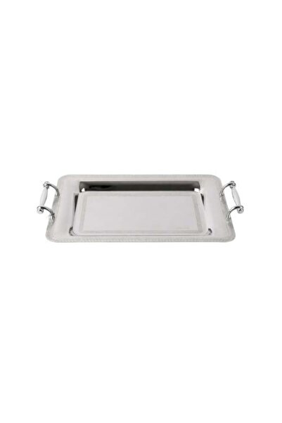 Tresors Gourmands Italian Stainless Steel Serving Tray - 40 × 28 cm
