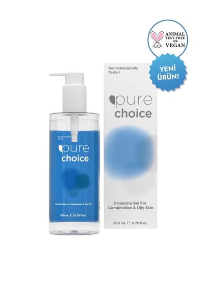 Pure Choice Karma ve Yağlı Ciltler için Yüz Yemizleme Jeli - 200 ml