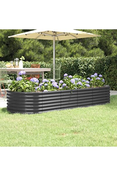 Concept Jardinieră antracit 224x80x36 cm oțel vopsit electrostatic