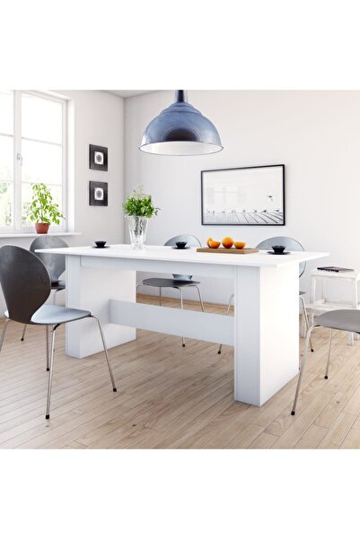 Concept Τραπέζι κουζίνας, λευκό, 180 x 90 x 76 cm, μοριοσανίδα