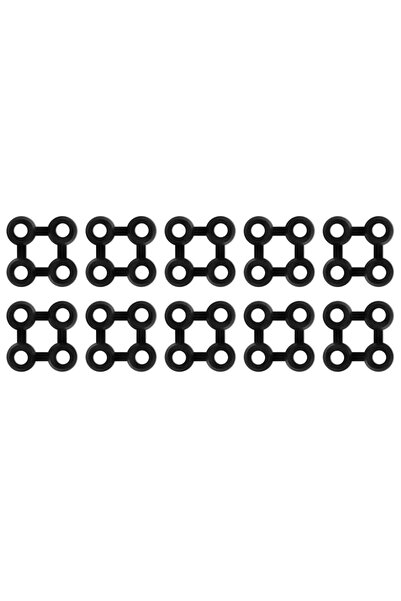 Concept Conectori covoraș, 10 buc., negru, cauciuc