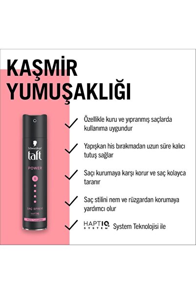 Taft Kaşmir ( Güçlü) Sprey 250 ml Saç Spreyi