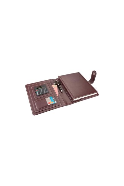 2K 5241 Ajanda TARİHSİZ Çizgili 17x24 cm. Ajanda/Defter Hesap Makineli Suni D...