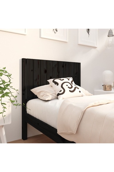 Concept Κομοδίνο, μαύρο, 95,5x4x100 cm, μασίφ ξύλο πεύκου