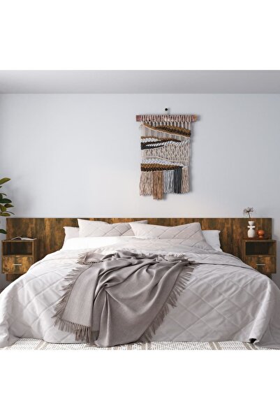 Concept Κεφαλάρι με ντουλάπια, καπνιστή δρυς, επεξεργασμένο ξύλο