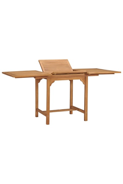 Concept Επεκτεινόμενο τραπέζι κήπου (110-160)x80x75cm από μασίφ ξύλο τικ