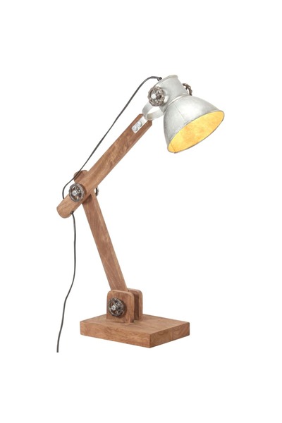 Concept Βιομηχανικό επιτραπέζιο φωτιστικό, ασημί, 58x18x90 εκ., E27, στρογγυλό