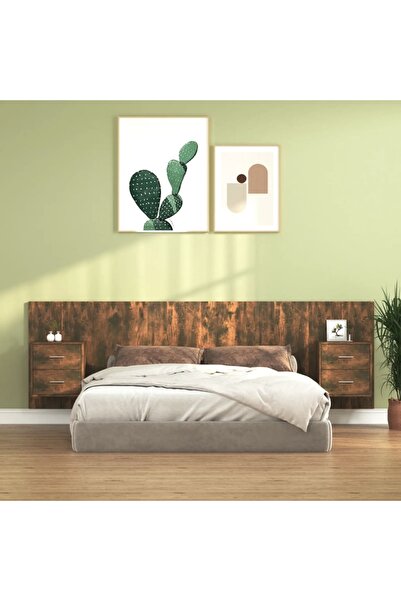 Concept Κεφαλάρι με ντουλάπια, καπνιστή δρυς, επεξεργασμένο ξύλο