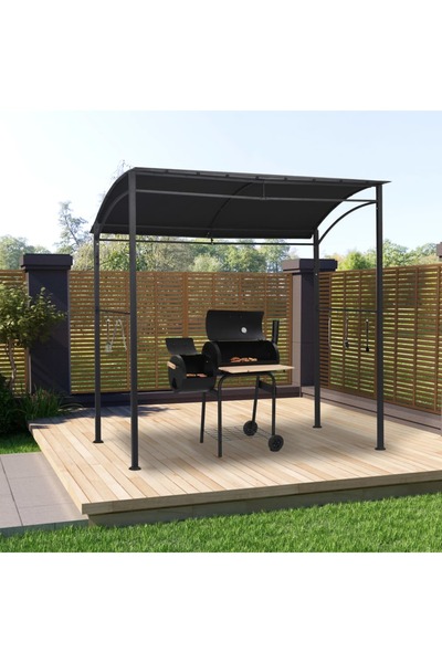 Concept Κιόσκι μπάρμπεκιου, ανθρακί, 215 x 150 x 220 εκ., ατσάλι
