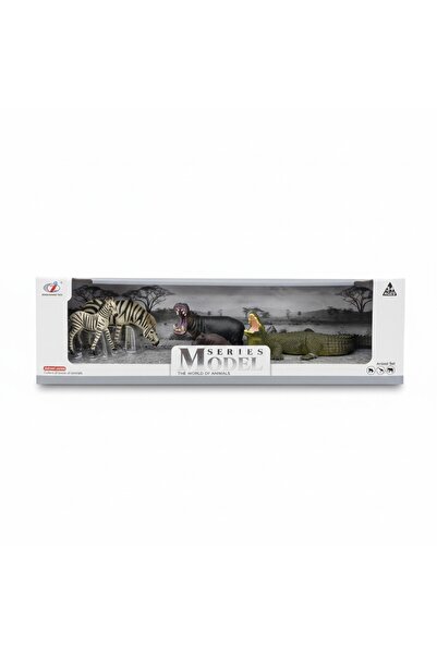 TUFY TOYS YAVRULU ZEBRA /GERGEDAN VE TİMSAH HAYVAN FİGÜR SETİ/ SAFARİ HAYVAN ...