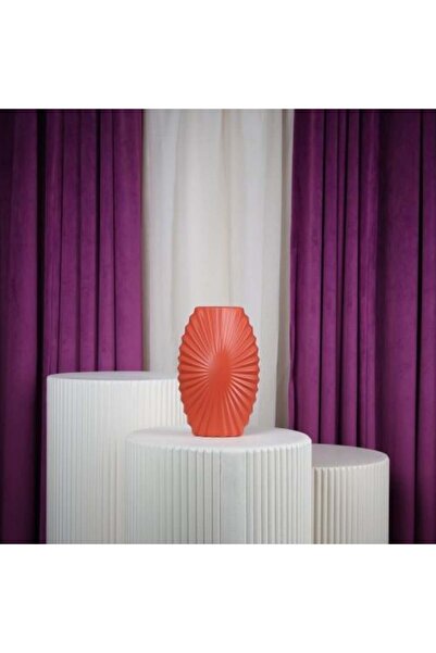 Yarn World Orange Plastic Flower Vase