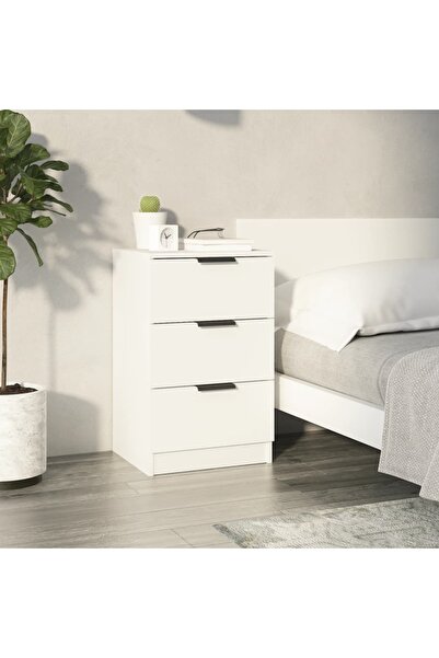 Concept Noptieră, alb, 40x36x65 cm