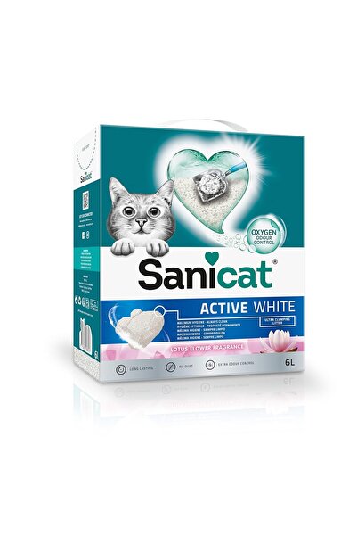 Sanicat Active White Çiçeği Topaklanan Kedi Kumu 6L
