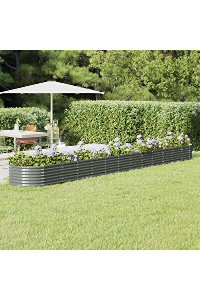 Concept Γκρι γλάστρα κήπου 512x80x36 cm ηλεκτροστατικά βαμμένη από χάλυβα