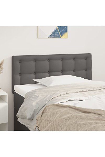 Concept Tăblie de pat, gri, 90x5x78/88 cm, piele ecologică