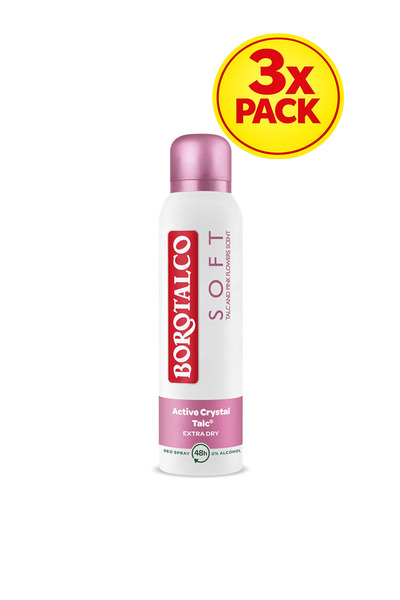 Borotalco 3x PACK Deodorant spray Soft, 150 ml