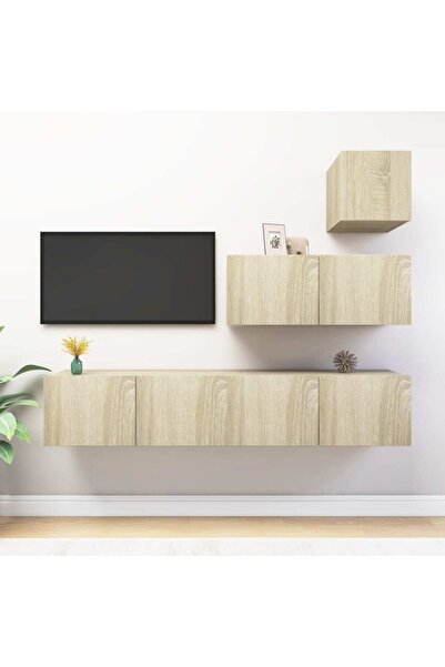 Concept Σετ ντουλαπιών τηλεόρασης, 4 τεμάχια, δρυς sonoma, μοριοσανίδα