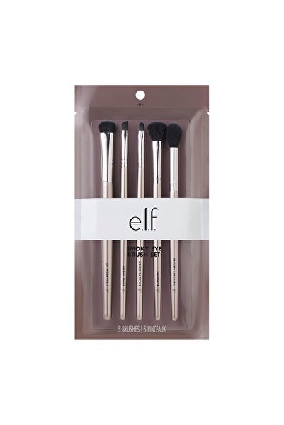 ELF e.l.f. Dumanlı Göz Fırçası Seti, Sentetik, 5 Parça Set (82021) (Fırça Sap...