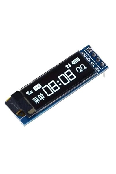 SANEC 0.91 İnch I2C 128X32 Oled Ekran Beyaz (Arduino Uyumlu)