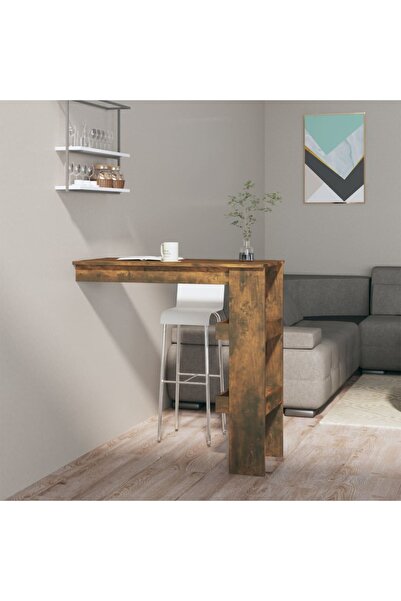 Concept Masă bar de perete stejar fumuriu 102x45x103,5cm lemn prelucrat