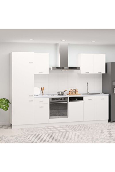 Concept Σετ ντουλαπιών κουζίνας, 7 τεμάχια, λευκό, μοριοσανίδα