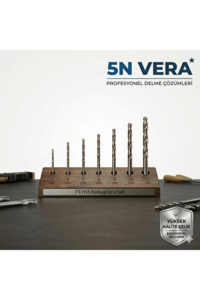 TITEX 7'li HSS Matkap Ucu Seti - Paslanmaz Çelik Demir Sert Metal Plastik ve ...