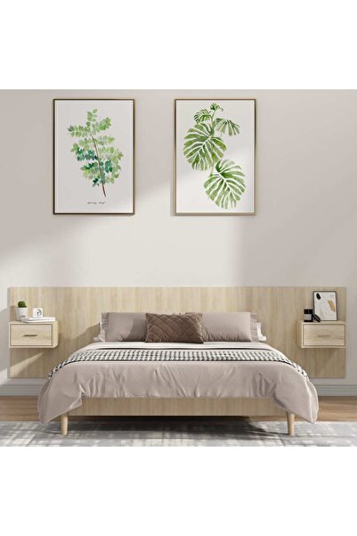 Concept Κεφαλάρι με ντουλάπια, δρυς sonoma, επεξεργασμένο ξύλο