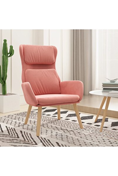 Concept Πολυθρόνα, ροζ, Βελούδο