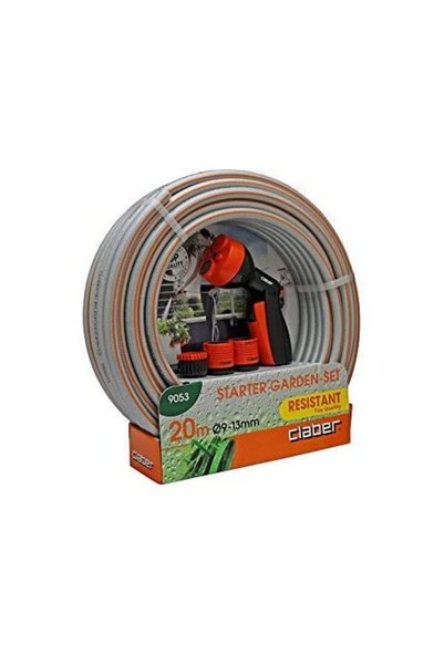 CLABER 9053 Starter Garden-Set Hortum Başlangıç Seti 20 Metre 9-13 Mm Hortum, Çok İşlevli Sulama