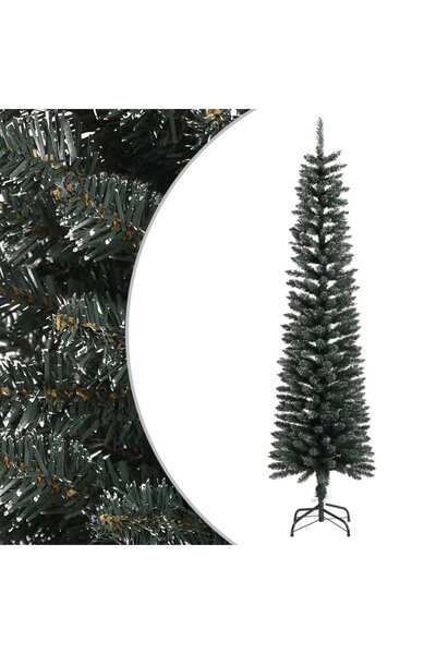 Concept Brad de Crăciun artificial slim cu suport, verde, 180 cm, PVC
