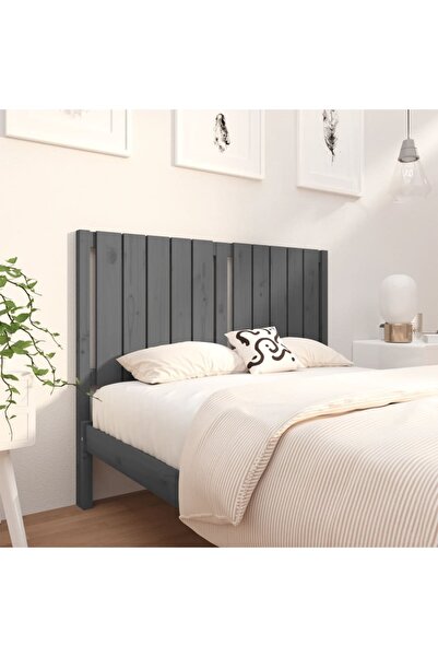 Concept Κομοδίνο, γκρι, 125,5x4x100 εκ., μασίφ ξύλο πεύκου