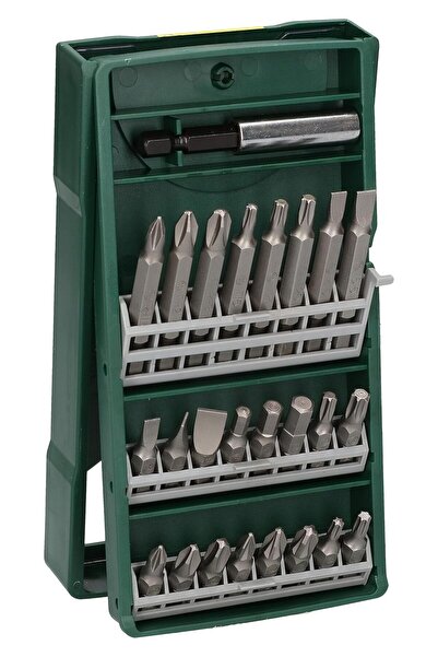 Bosch Professional Accessories X/Line Mini 25 Parça Vidalama Seti, Plastik Kutu, Yeşil