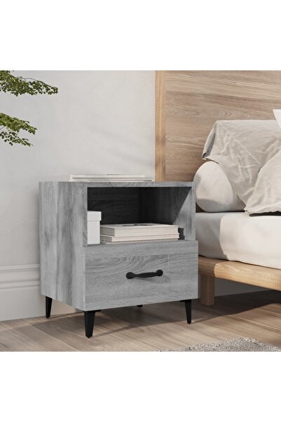 Concept Noptieră de perete, gri sonoma, lemn prelucrat