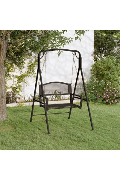 Concept Κουνιστό παγκάκι, μαύρο, 124 cm, ατσάλι